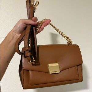 Michael Kors Tan Leather Shoulder Bag